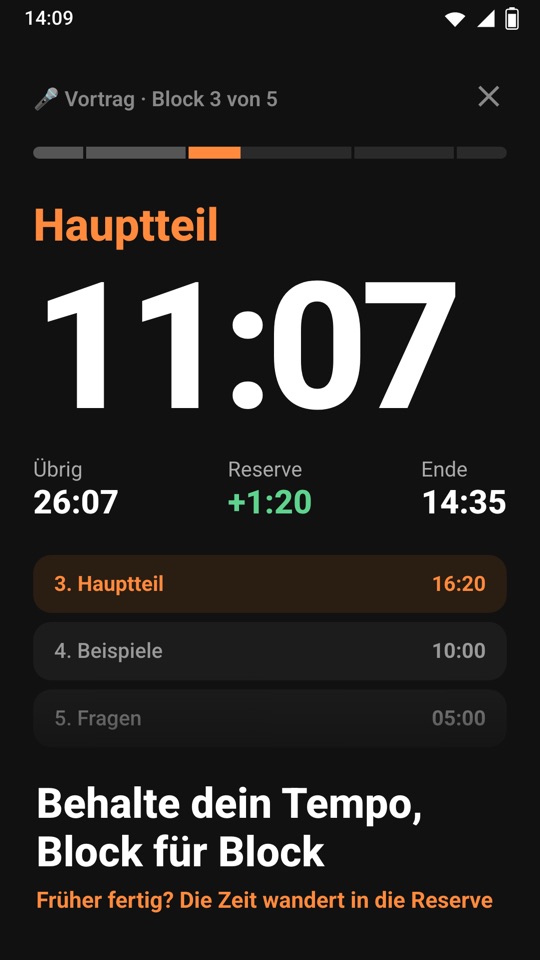 Chrono Blocks — Einblick in die App 2