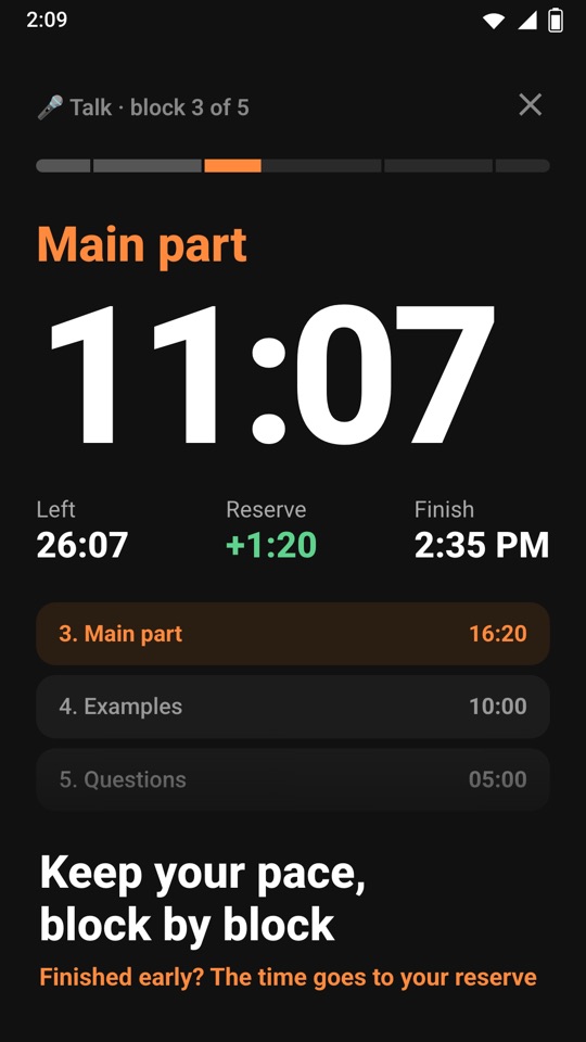 Chrono Blocks — Inside the app 2