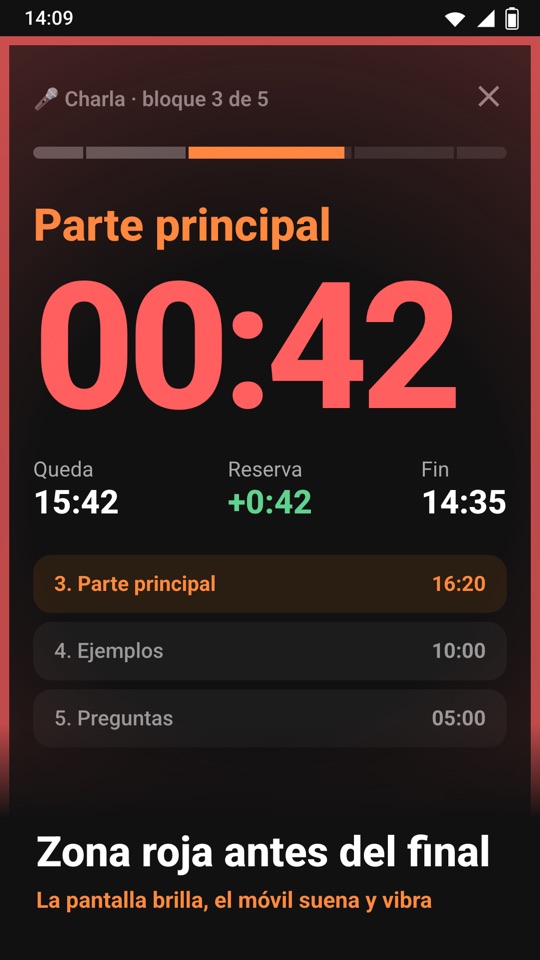 Chrono Blocks — Dentro de la app 3