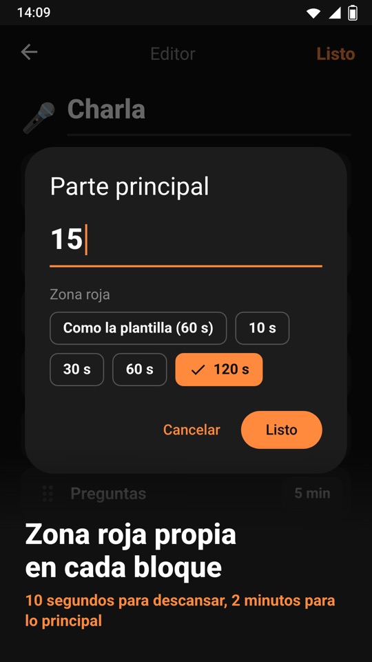 Chrono Blocks — Dentro de la app 5