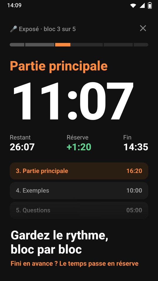 Chrono Blocks — Dans l’appli 2