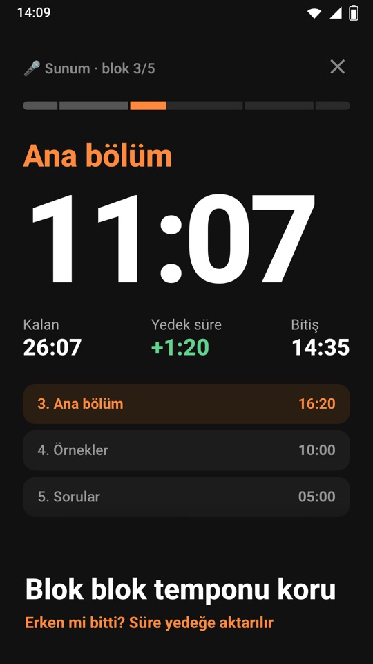 Chrono Blocks — Uygulamanın içi 2