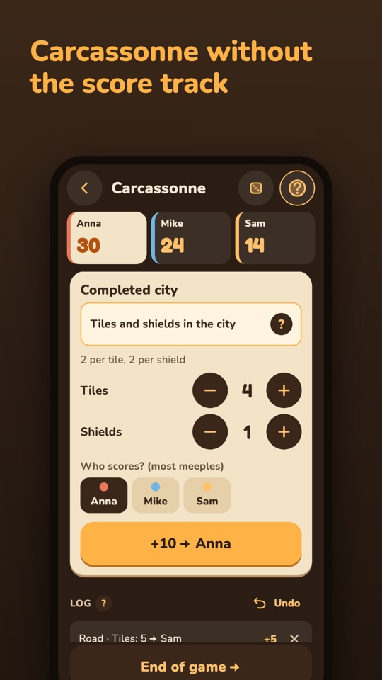 Score Night — Inside the app 5
