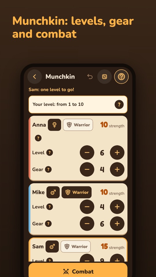 Score Night — Inside the app 6