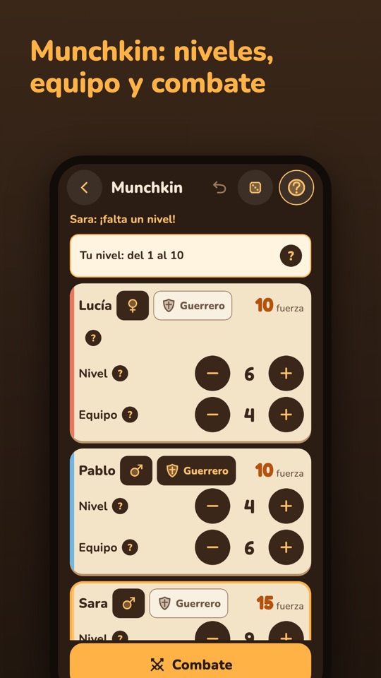 Score Night — Dentro de la app 6