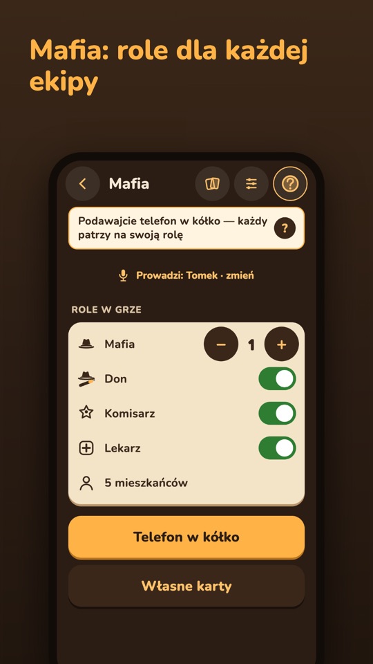 Score Night — Wnętrze aplikacji 8